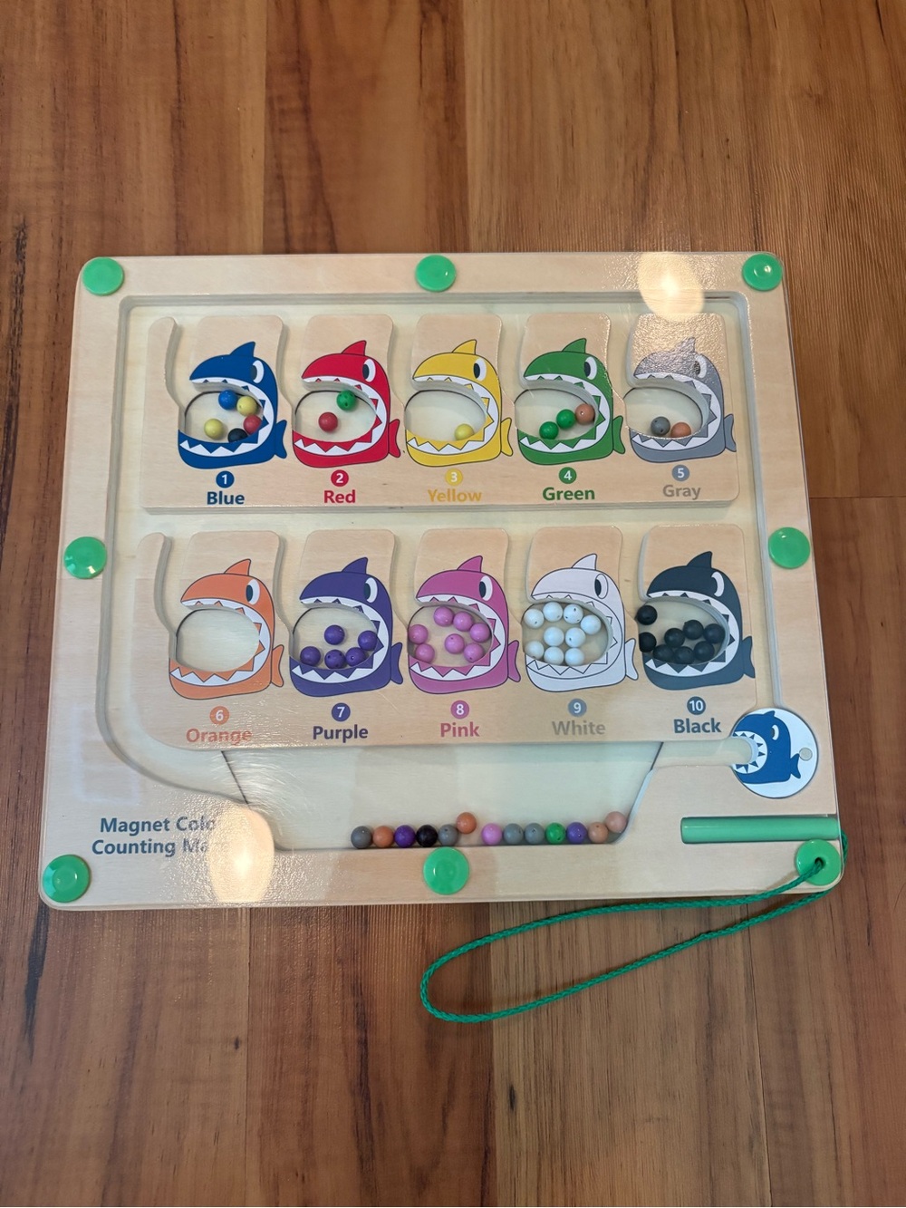 Magnetic Color and Counting Shark Maze